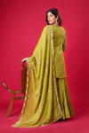 Tew Heavy Georgette Embroidery Work Top With Sharara Dupatta Exporters In India